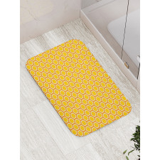 Honeycomb Pattern Geometry Bath Mat