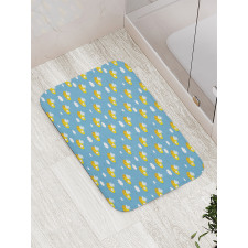 Bees Wings Big Eyes Doodle Bath Mat