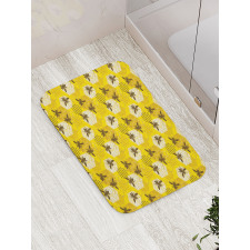 Patchwork Floral Elements Bath Mat