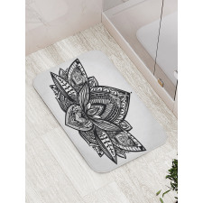 Lotus Flower Tattoo Art Bath Mat