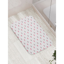 Fluffy Pinkish Hedgehog Bath Mat