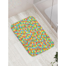 Diamond Form Diagonal Mesh Bath Mat