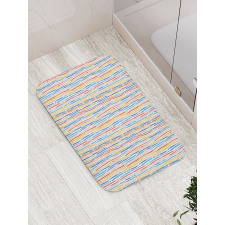Colorful Stripes Lines Bath Mat