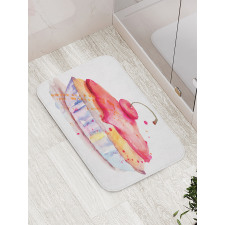 Ink Splatter Cupcake Bath Mat