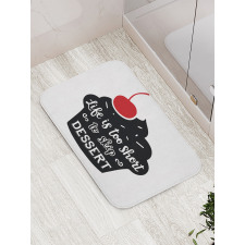 Muffin Silhouette Words Bath Mat