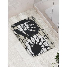 Stencil Sprayed Bath Mat