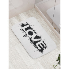 Ink Splash Love Bath Mat