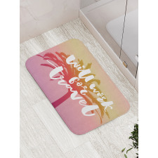 Summer Travel Palm Bath Mat