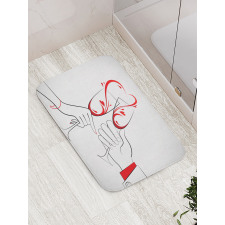 Clinking Flute Glass Bath Mat