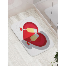 Champagne Glasses Bath Mat