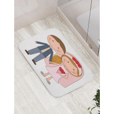 Newlywed Couple Bath Mat