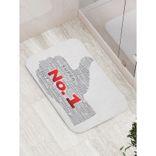 Thumbs up Number Bath Mat