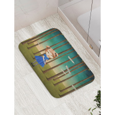 Lost Girl in the Forest Bath Mat