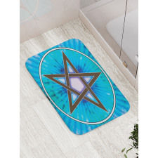 Interlaced Pentagram Bath Mat