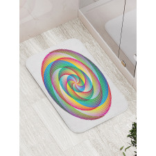 Spiral Rosette Pattern Bath Mat