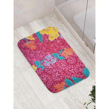 Colorful Blossoms Batik Bath Mat