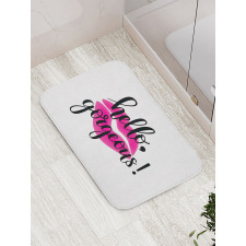 Pink Lipstick Bath Mat