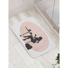 Silhouette Girl Bath Mat