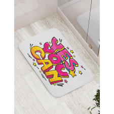 Yes You Can Word Bubble Bath Mat