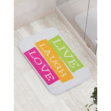 Live Laugh Love Vibrant Bath Mat