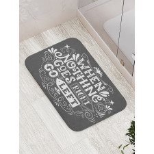 Inspirational Message Bath Mat