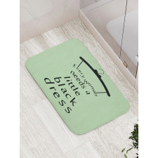 Little Black Dress Bath Mat