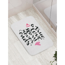 True Love Story Hearts Bath Mat