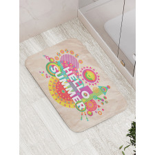 Hello Summer Typography Bath Mat