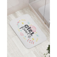 Motivational Girl Power Bath Mat