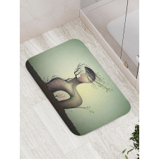 Surrealist Woman Shape Bath Mat