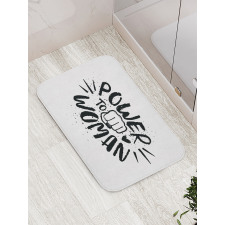 Power Woman Fist Shape Bath Mat