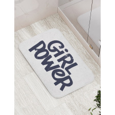 Girl Power Inscription Bath Mat