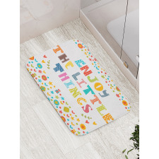 Ornate Colorful Letters Bath Mat