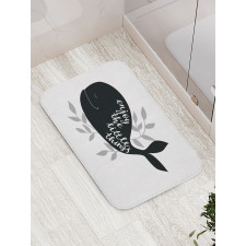 Ocean Whale Silhouette Bath Mat