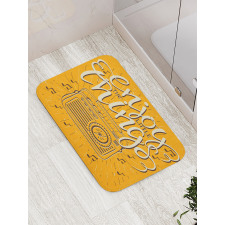 Retro Radio Playing Music Bath Mat