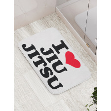 I Love Typography Bath Mat