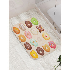 Delicious Glazed Pastries Bath Mat