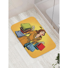 Pop Art Shopping Bath Mat