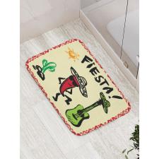 Mexican Party Red Pepper Bath Mat