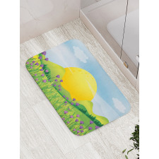 Mountains with Violets Bath Mat