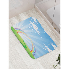 Sun Beams Behind a Hill Bath Mat