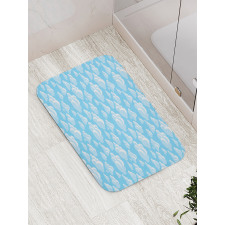Floating Bubbly Clouds Bath Mat