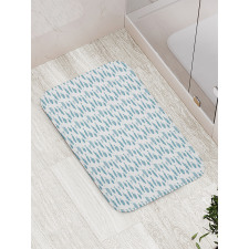 Exotic Ocean Fauna Pattern Bath Mat