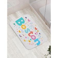 Doodle Hand Drawn Bath Mat