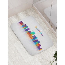 City Skyline Silhouette Bath Mat