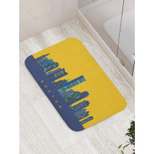 Egg Yolk Colored Sky Bath Mat