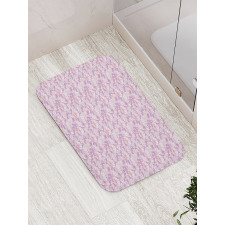 Pastel Flower Blooms Bath Mat