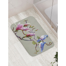 Waxwing Sparrow Bird Bath Mat