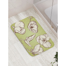 Polka Dotted Pattern Bath Mat