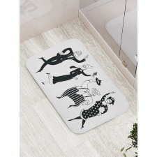 Cartoon Couples Bath Mat